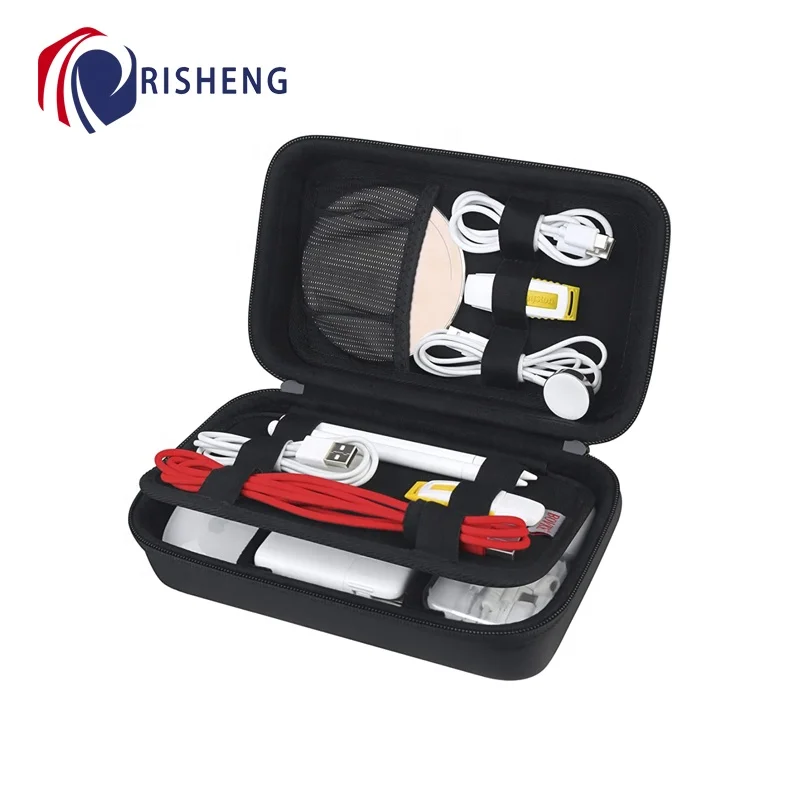 PU Carrying Hard Protective Travel Case Impact Resistant for MacBook Air Pro Charger Electronic Accessories Case Wallet