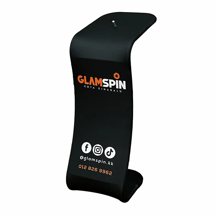 Customized iPad Sharing Station Stand Custom Print Tension Fabric Display iPad Sharing Station Tablet Kiosk Stands