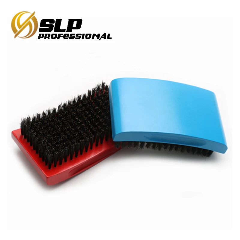 Red& blue 360 wave Wooden beard brush with natural boar bristle beard styles for men beard grooming