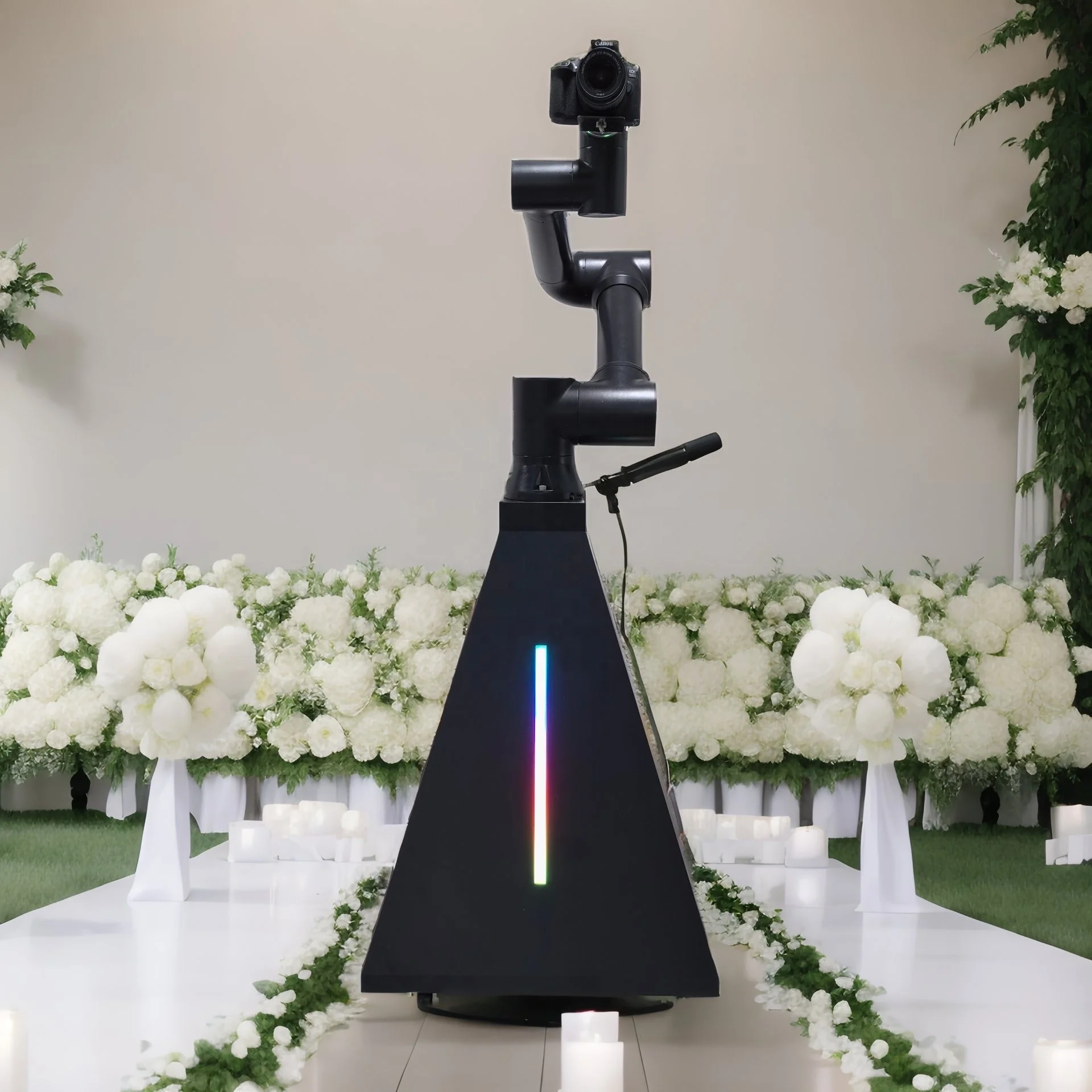 Universal arm collaborative robot waterproof camera robot rover photo booth with software wedding robot rover