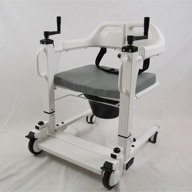 Multi Function Hydraulic Patient Transfer Lift Wheelchair Bedside Commode Chair