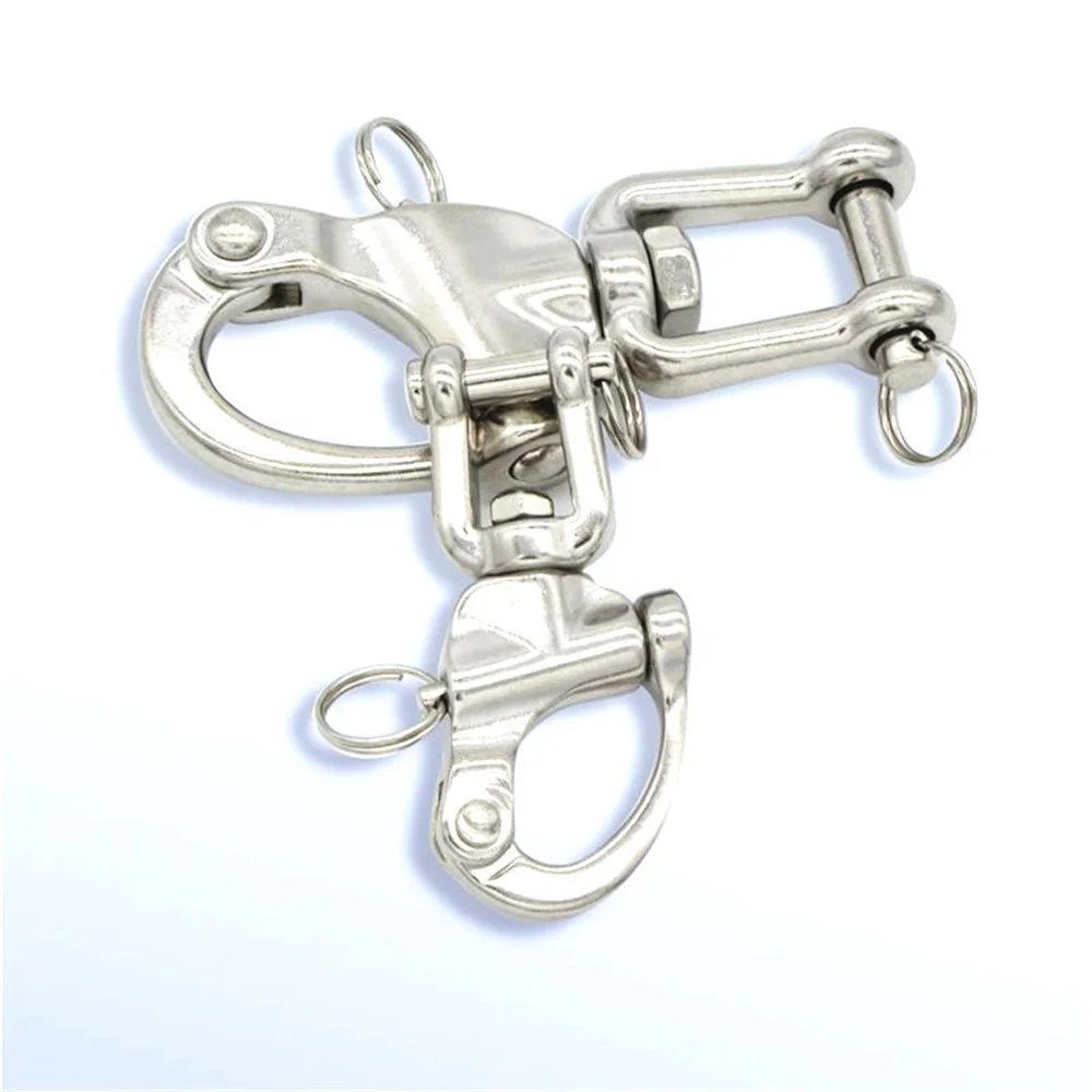 316 marine grade Stainless Steel Jaw Swivel Snap Shackle for Sailboat
