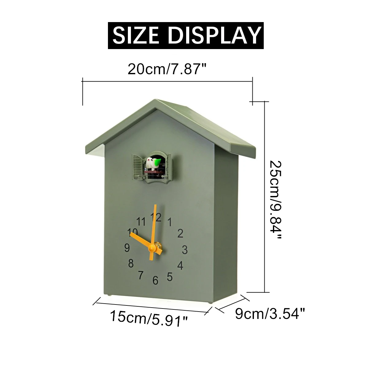 Modern Bird Cuckoo Quartz Wall Clock Home Living Room Horologe Clocks Timer Office Home Decoration Gifts Hanging Watch 20x25cm