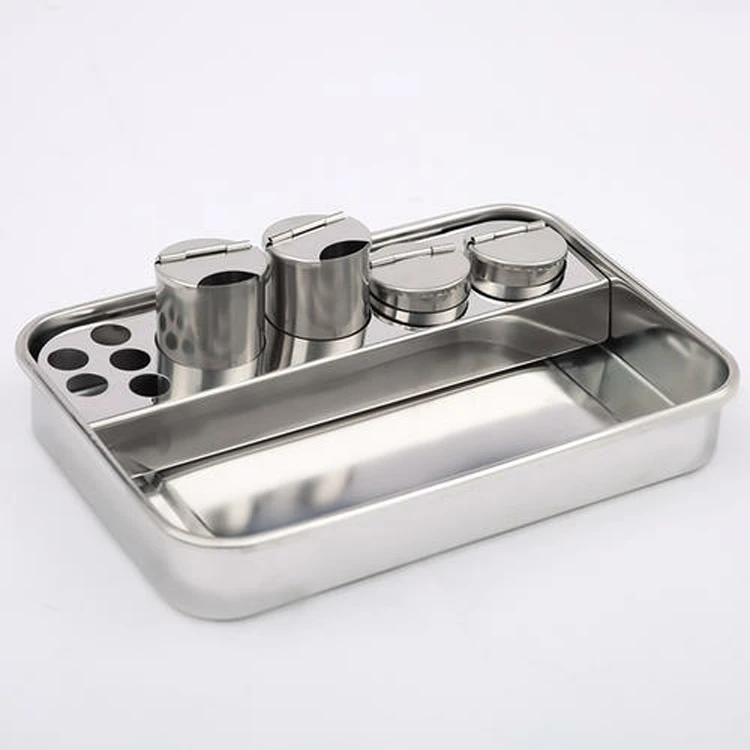 Medical Stainless steel four-hole with bottle treatment plate with high quality for hospital and medical unit