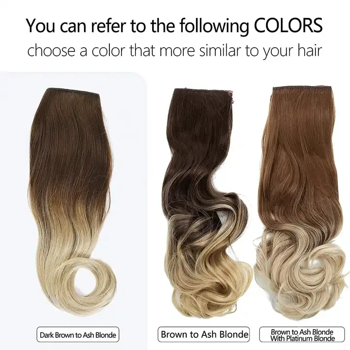 Silky Straight Clip in Hair With Fish Line One Piece Halo Invisible Headband Wire Remy Halo Hair Extensions Human Hair