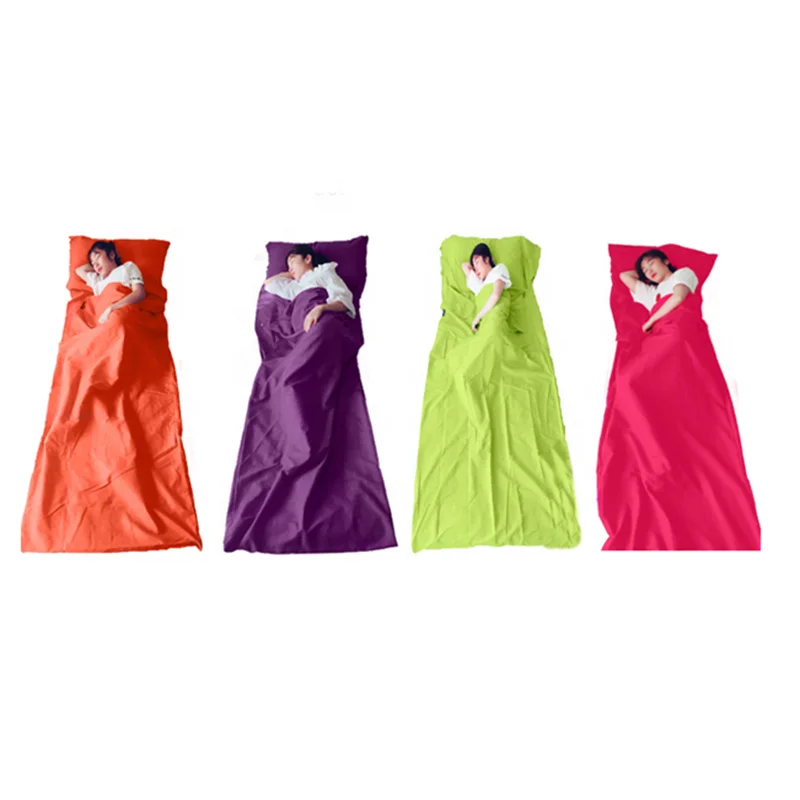 Mountaineering Poly Cotton Rectangle Sleeping Bag Liner Envelope Style