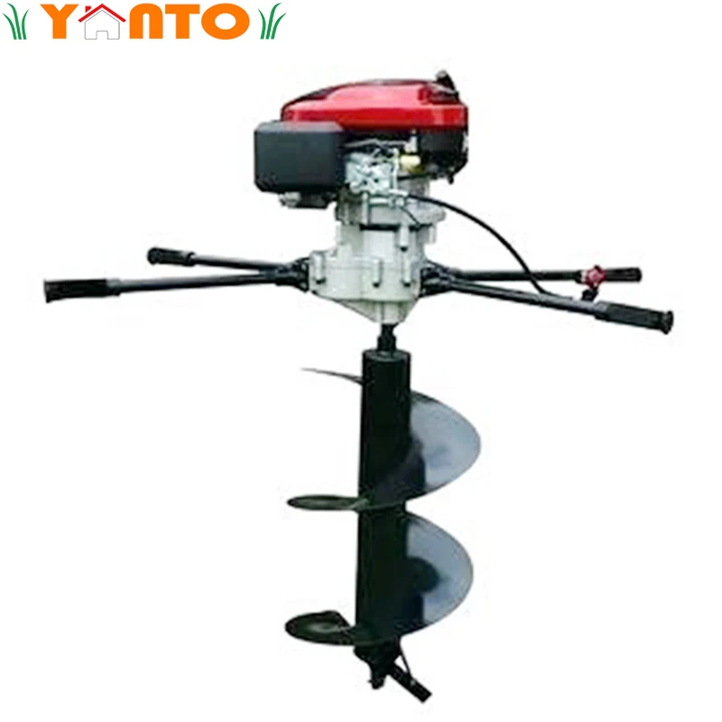 1P64F-2 Gasoline 143cc 4 Stroke Petrol Gas Earth Auger Post Hole Digger Power Ground Drill Digger