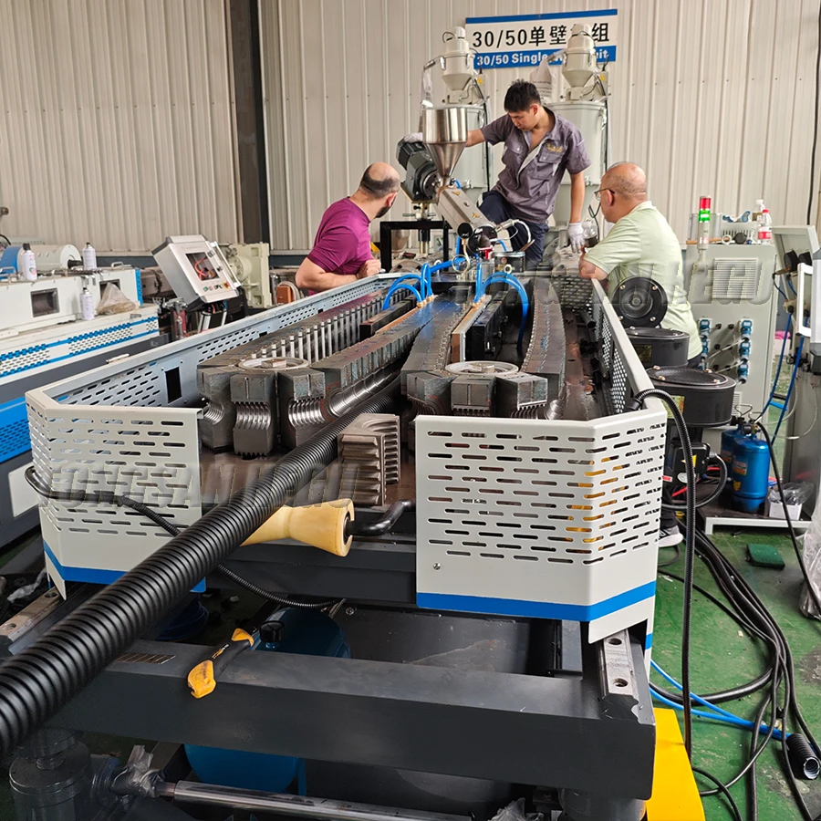OD75mm DWC pipe extrusion machine OD40-OD110mm single/double wall corrugated pipe production line plastic pipe extruder