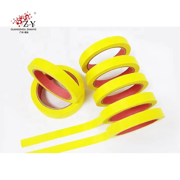 High Temperature 100 Degree Waterproof Uv-resistant Automotive Colored Masking Tape Paper Adhesive Tapes Roll
