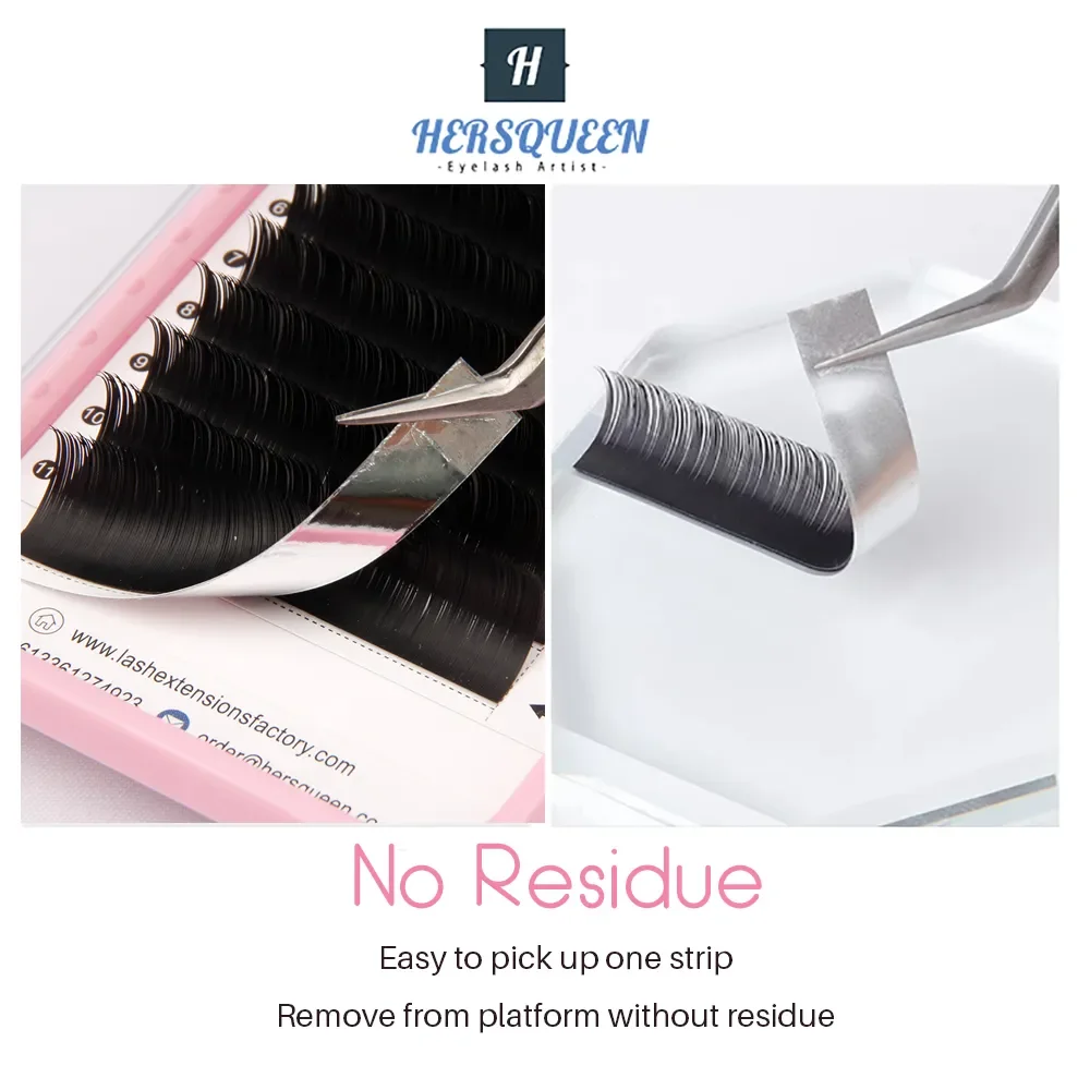 Ellipse Flat Eyelash Extensions Faux Mink Silk Soft Semi Permanet Split Tips Flat Eyelashes Premium Natural Fluffy Flat Eyelash