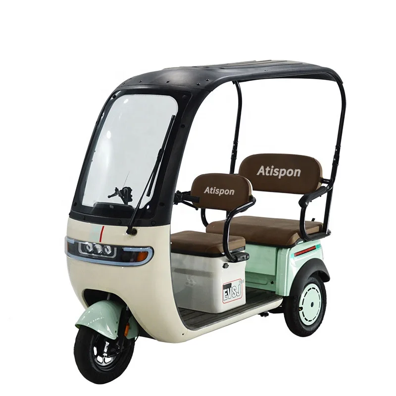 China Manufacture Folding Electric Trike Ebike 3 Wheels Elderly Trimoto Electrica With Cabin