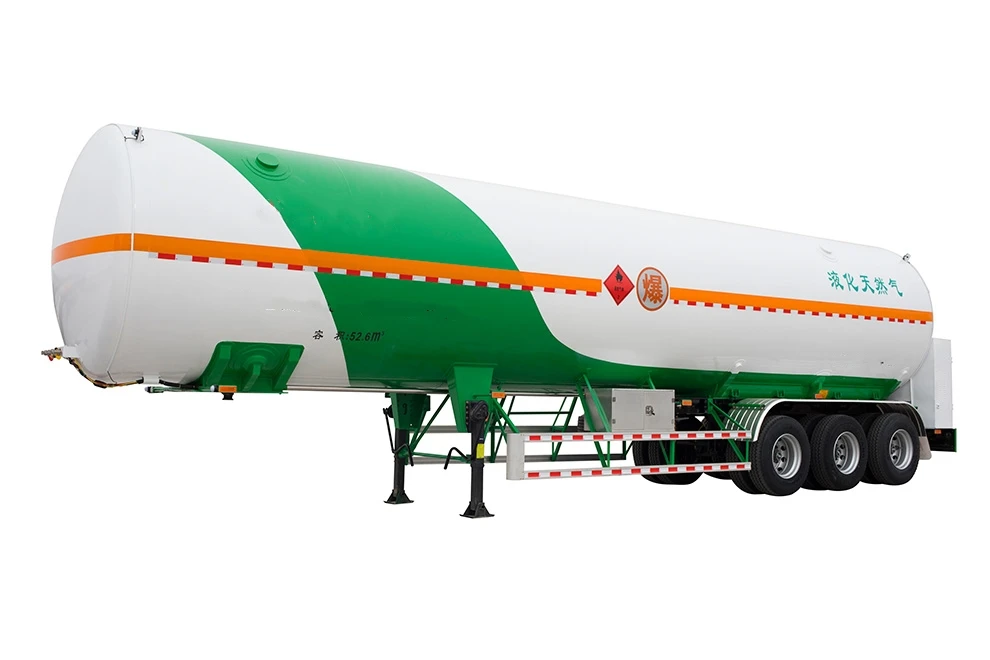 ASME Standard 2 3 Axles 45cbm 56cbm Cryogenic Liquid Natural Gas LPG LNG Storage Tank Truck Semi Trailer