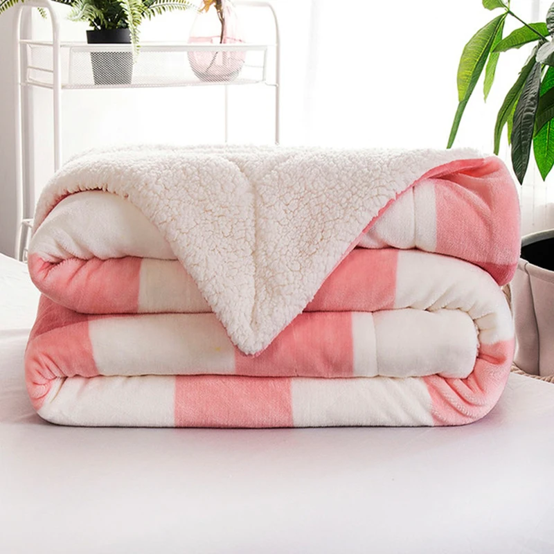 Manufacturer Wholesale Custom High Quality Soft Thick Warm Single Double Bed Oversize Flannel Fleece Sherpa Throw