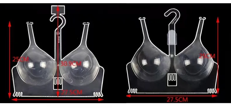 Small bra hook underwear display rack, bra store model clothes rack bra clothing display rack plastic transparent exhibition