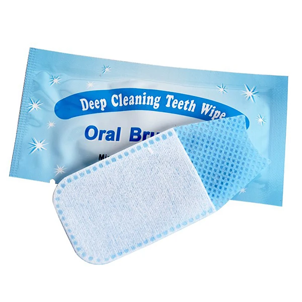 
tooth whitening mint adult teeth wipes customized pack 