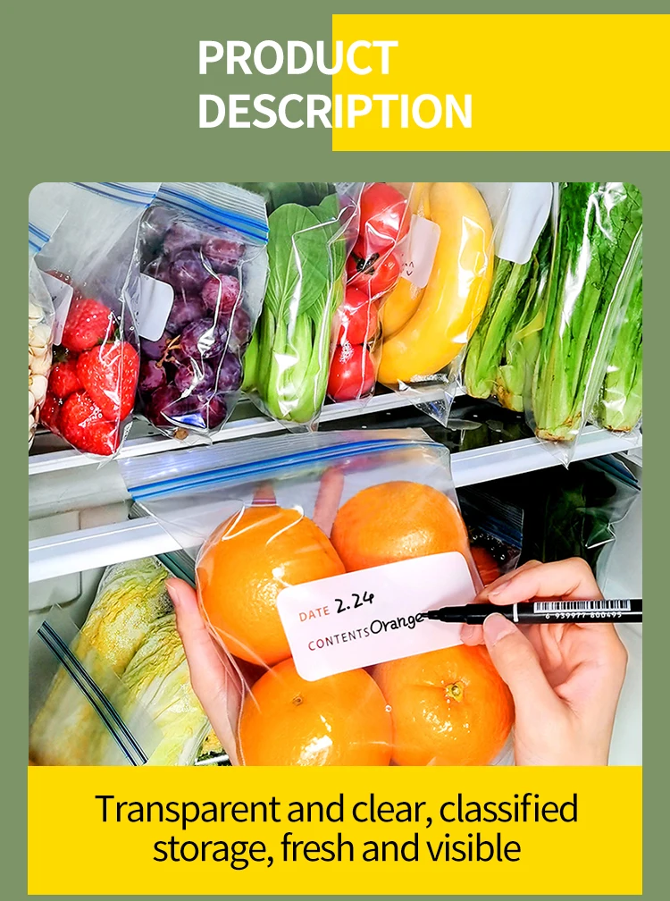 AIUDO Plastic Factory Direct Manufacturer Food Grade LDPE Clear Household Best Seller Moisture Proof Freezer Double Ziplock Bags