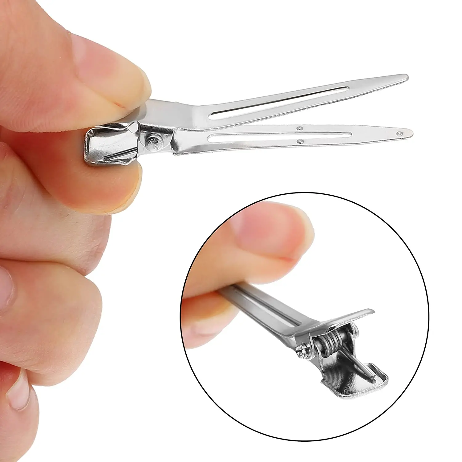 3.5cm 4.5CM 5.5cm Single Prong Metal Alligator Hair Clips Plain Beak Hairpin Hair Barrettes for DIY Kids Hair Accessories