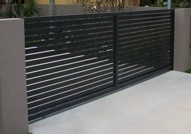 Двойные панели в стиле качели OFDT, железная/алюминиевая подъездная дорожка, автоматические ворота, дизайнерские декоративные алюминиевые ворота для виллы