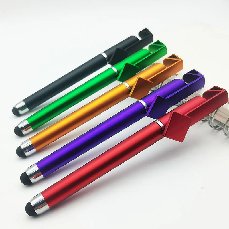 Factory Fast Delivery  Soft Touch Stylus Pens Phone Holder Cheap Plastic Promotional Pens Printing LOGO for Advertising Gif