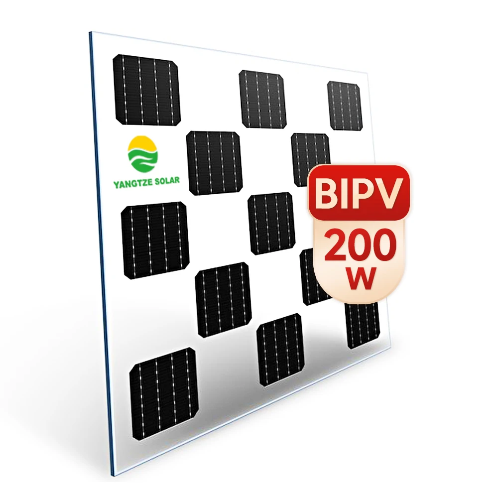 200W bipv wall solar pv roof tiles buy transparent yangtze integrated panel souple car ports system cells