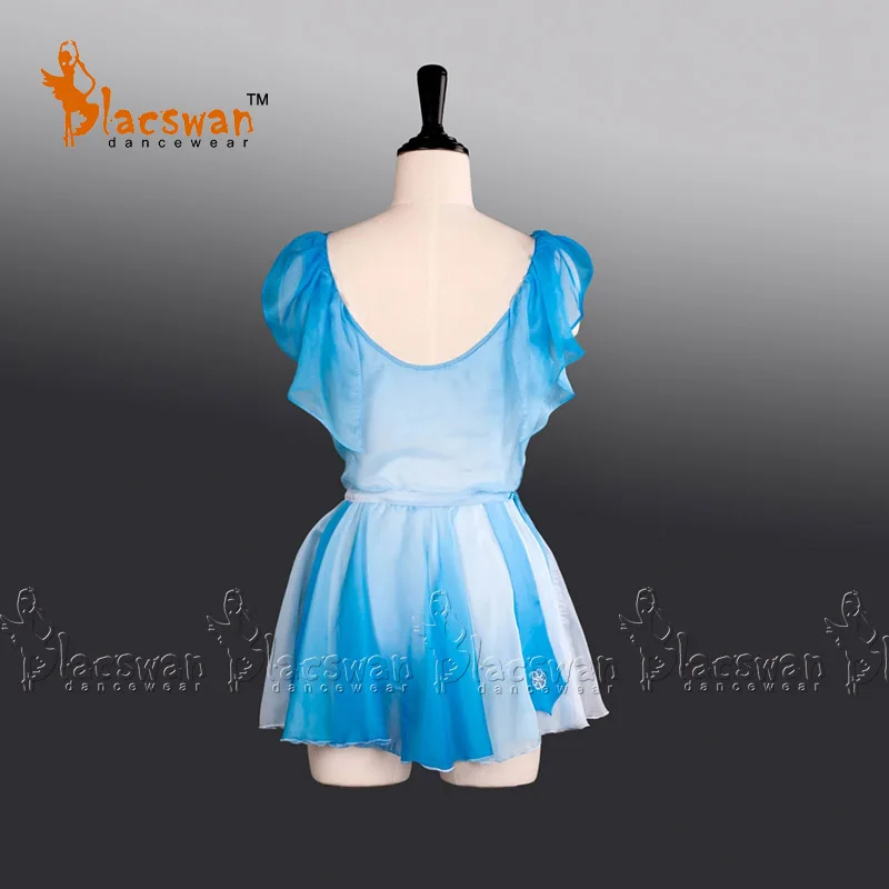 Fading Blue Chiffon Professional Talisman Variation Ballet Company Creations Custom Made Dance Costume