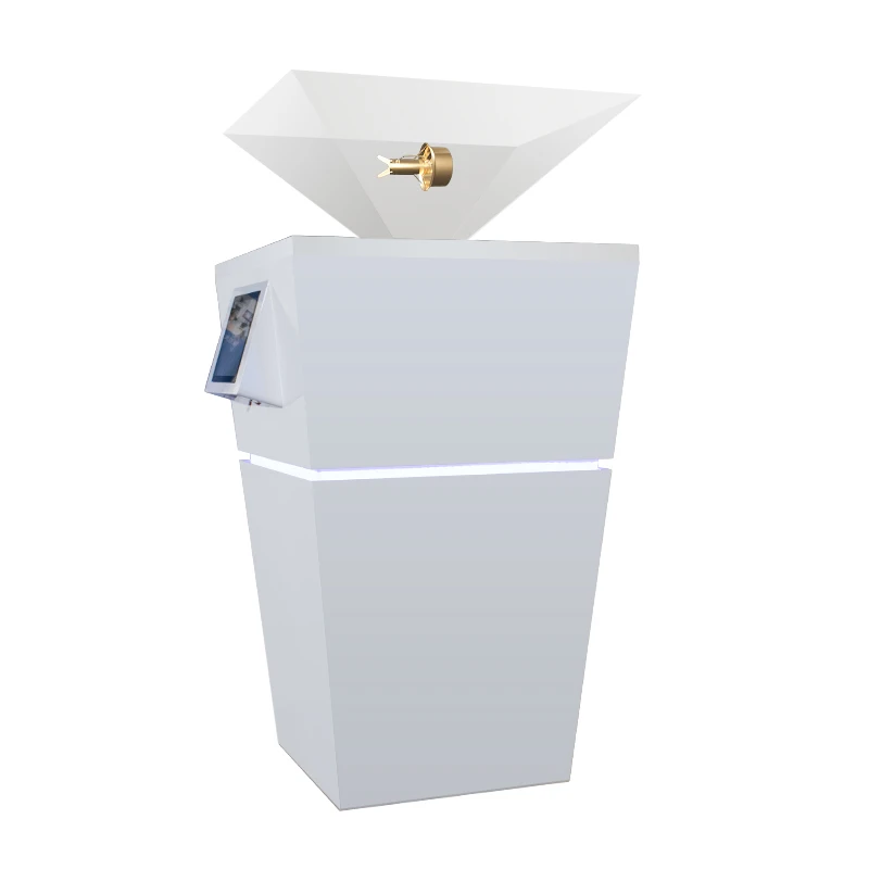 360 Degree 3D Holograph Projector Transparent Lcd Advertising Display Cabinet Equipment Machine 1*1M