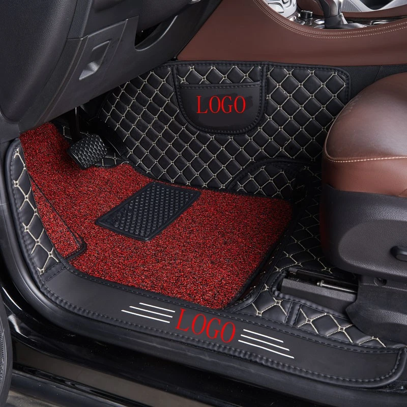 New Design Double Colorful Leather Special Car Size Car Mat 3d Car Carpet