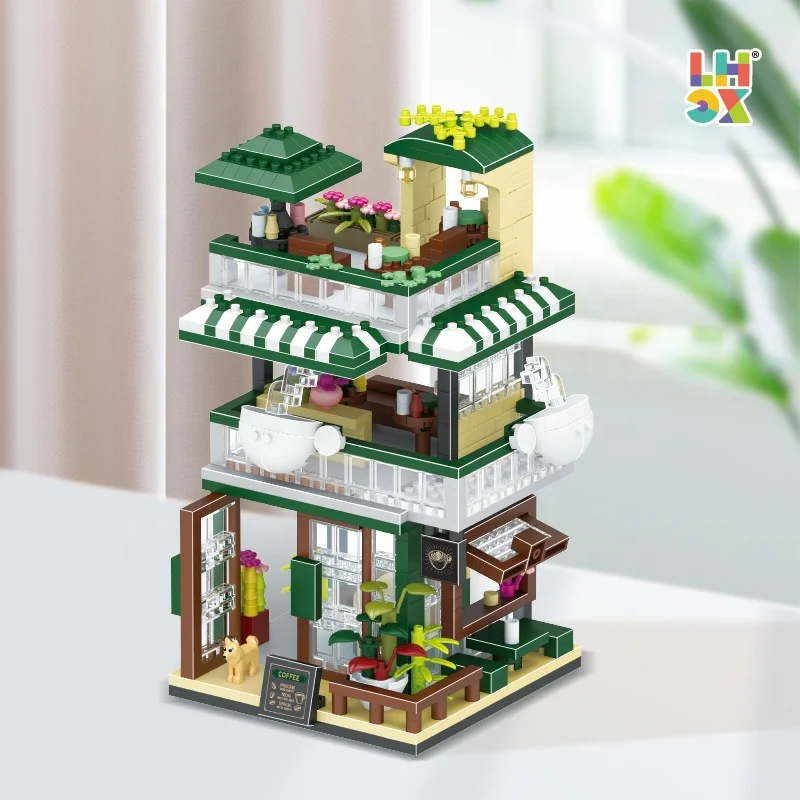 Model 628 Mini Micro Building Blocks Coffee House With 1025+pieces Bricks 14+