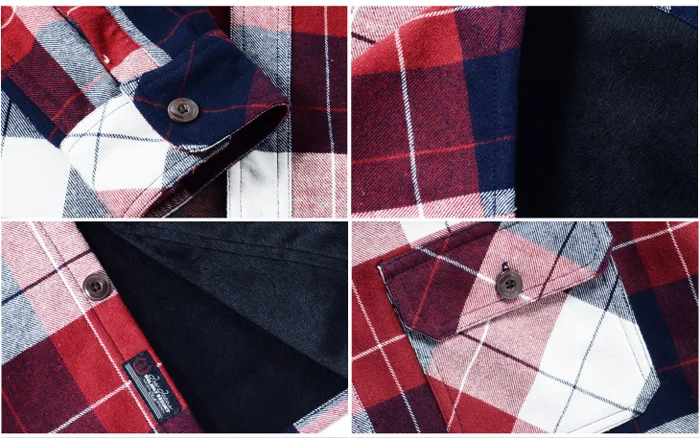 Mens cotton casual check red black button up shirts fitted plaid flannel shirt mens