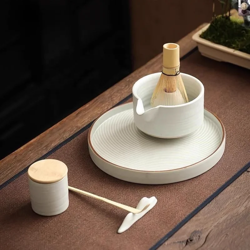 Harmony Tea Whisk Japanese-Style Bowl Ceremony Spoon Combination Matcha Brush Bamboo Matcha Set Kit