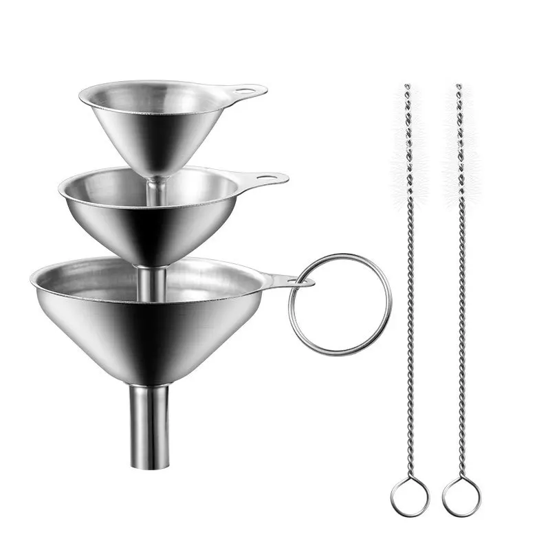 Factory supply metal funnel mini funnel kitchen oil liquid powder wine water funnels
