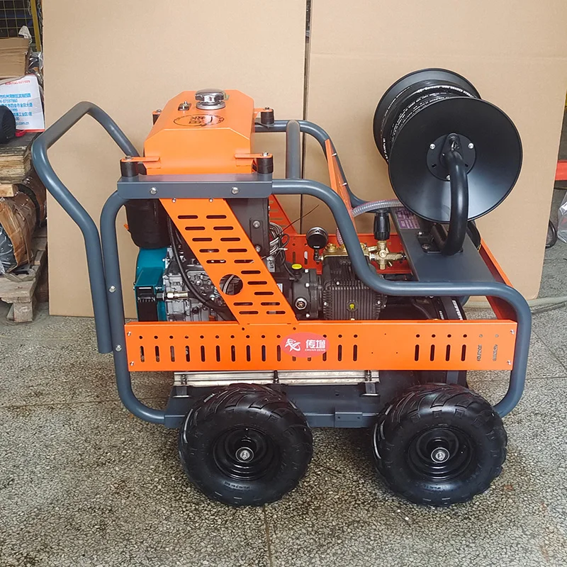 LC 200bar 41lpm 21kw Affordable Safe and reliable high pressure water jet sewer pipe cleaner Diesel cooled water