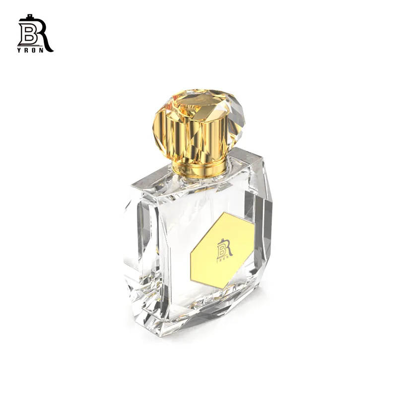 100ml Factory hot sale low MOQ good price luxury golden chrome black plated perfume bottle zamac cap bulk sale1