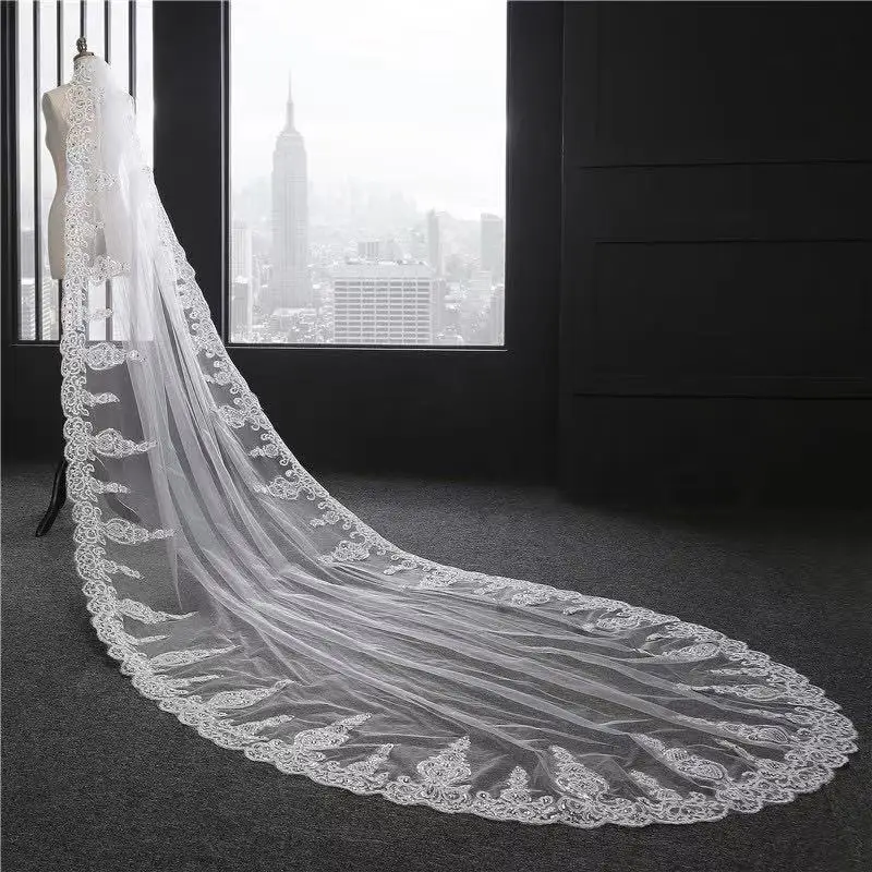 
Soft Tulle Bride to be Veils Wedding Bridal Cathedral Veil 3.5M long 