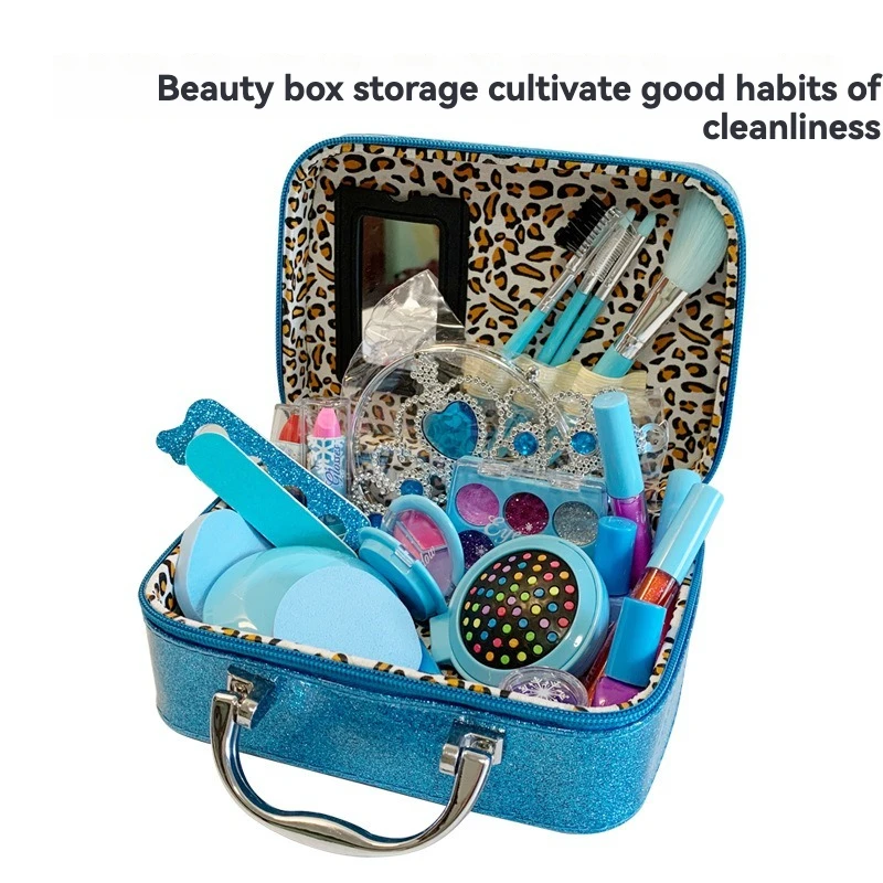 Wholesale Preschool Pretend Play Kids Make Up Toy Set Cosmetic Cute Princess Kit Cosmetics Bag Makeup Toys