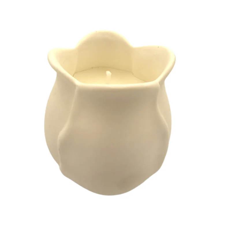 Elegant Floral Ceramic Jars Scented Candles 100g Wholesale Soy Wax Aroma Candles for Wedding Gift