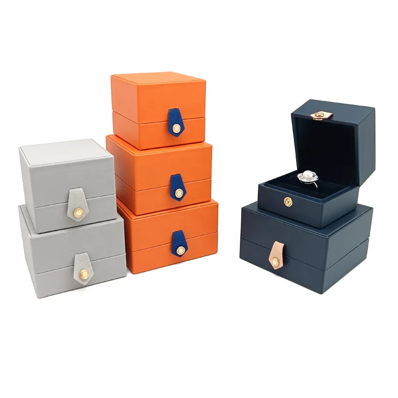 Factory In Stock Top Customized Leather Boxes Ring Jewellery Box Jewelry Packaging