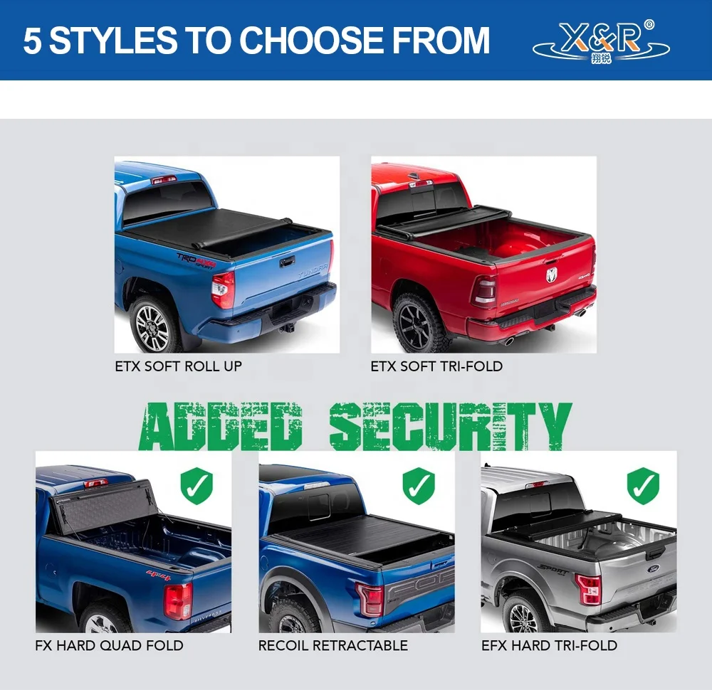 Оптовая продажа прямая жесткая Тройная закрывающая кузова для 2019 ford f150