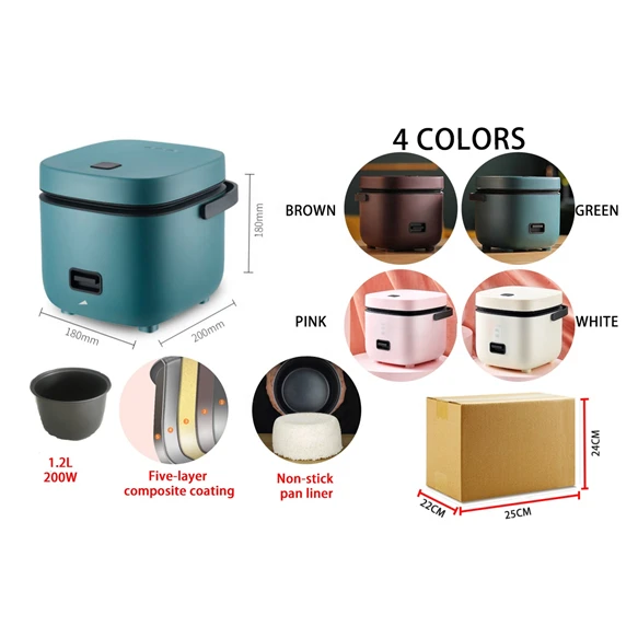 New OEM Smart Rice Cooker 1.2L Mini Automatic Low Sugar Rice Cooker Slow Cooker Stew pot With Keep Warm Function