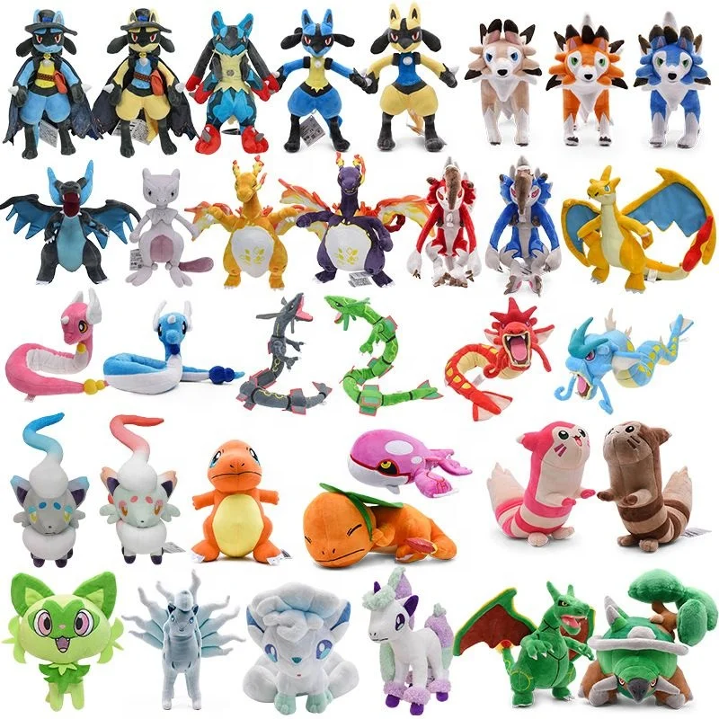 Popular Classical Game Pocket Monster Figure Plush Doll Ornaments Toys Art Collectible Kids Gift Pokemon Plushies Toy