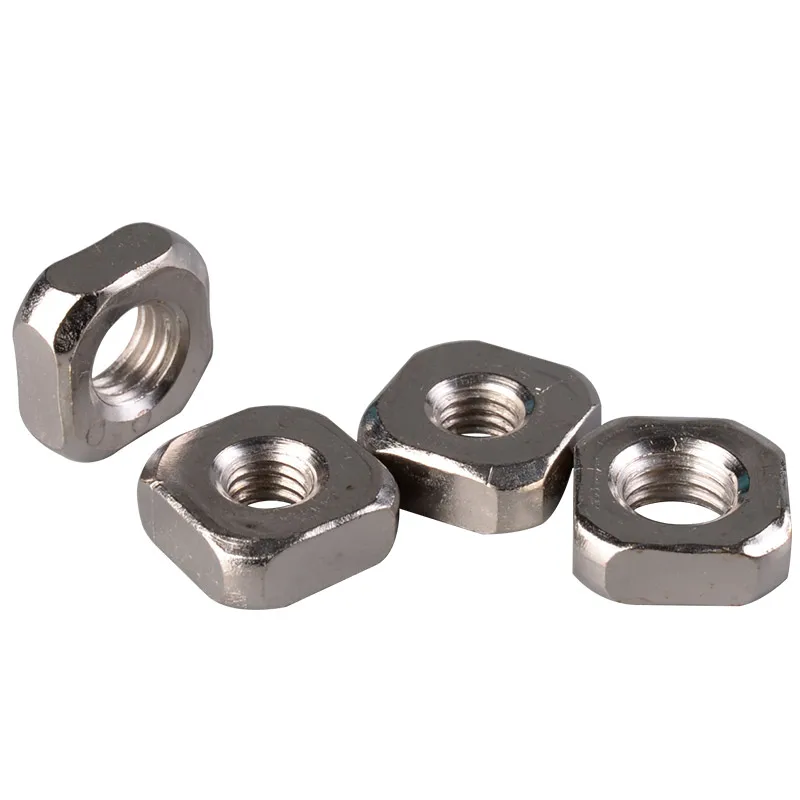OEM Custom Zinc Plated Carbon Steel Nuts Square M4 M5 M6 M8 Stainless Steel Flat Rectangle Nut