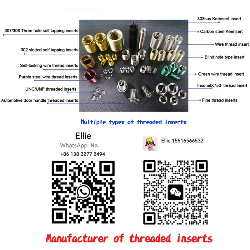 Fasteners Product 304 Coiled Wire Helical Screw Threaded Insert M2M2.5M3M4M5M6M7M9