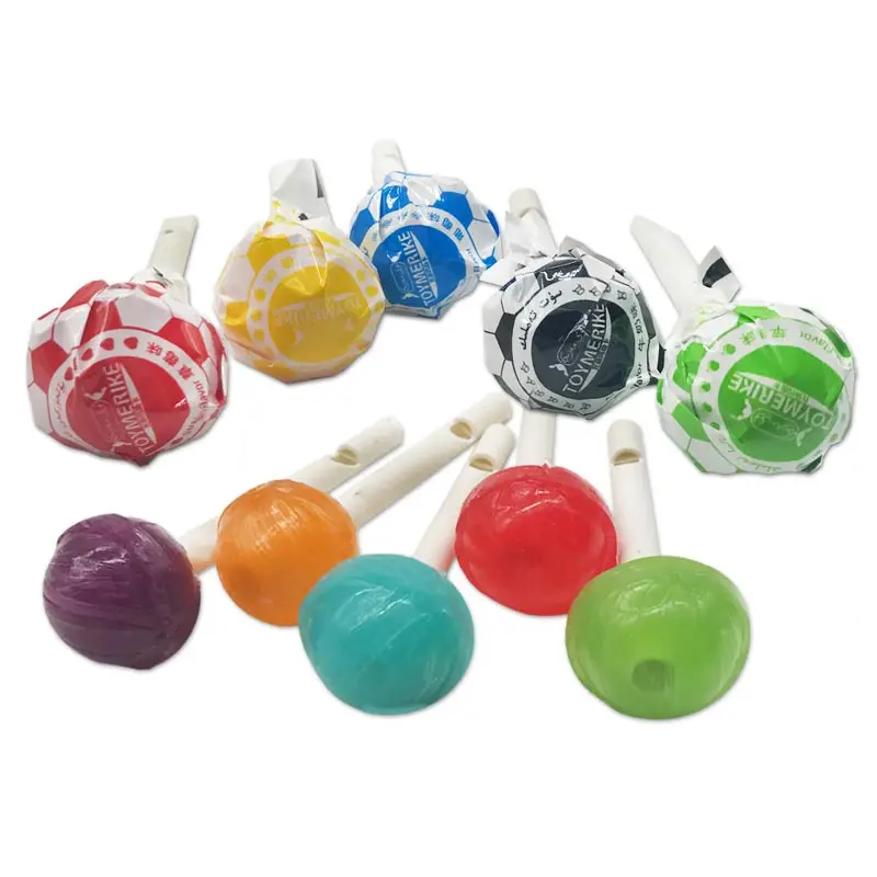 hot selling different 6g 10g 12g 18g  new kids sweet whistle lollipop whistle pops candy with whistle sticks with gum filling