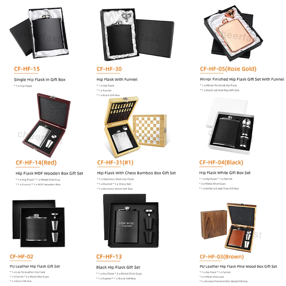 Набор фляжек для виски 8 унций