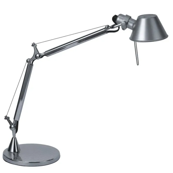 Aluminum double-arm table lamp for bedroom, study, and hotel guest rooms, bedside LED eye-protection table lamp