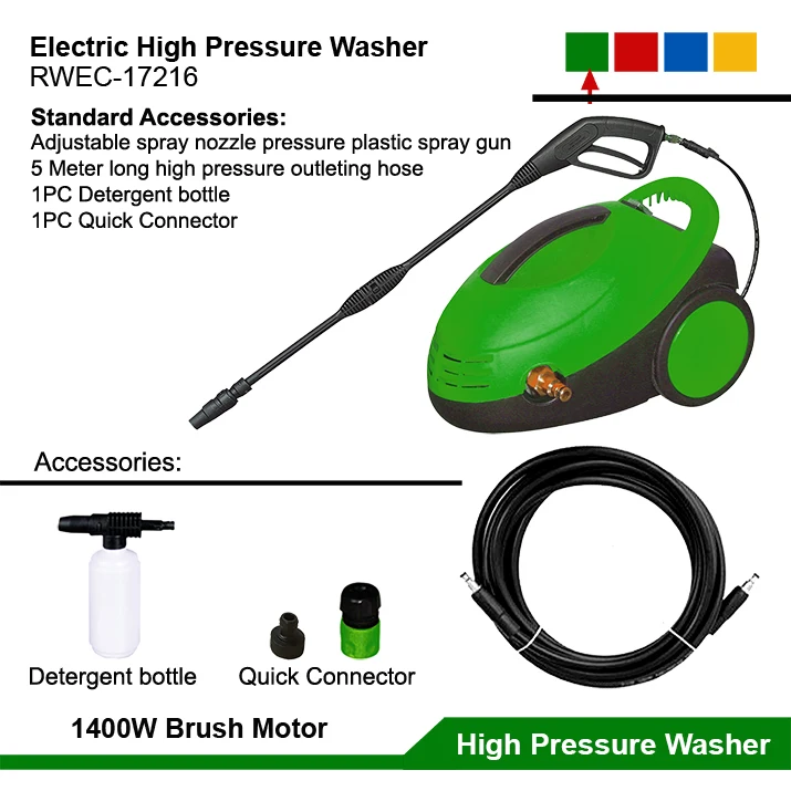 1400W Small Portable Electric Car Wash Spray Gun High Pressure Mini Auto Washing Pressure Gun Power Car Wash