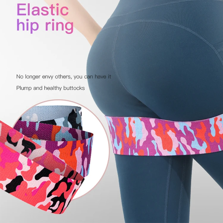 YETFUL Anti Slip Heavy Duty Fabric Booty Custom Logo Fitness Yoga Pilates Hip Exercise Resistant Band High Quality