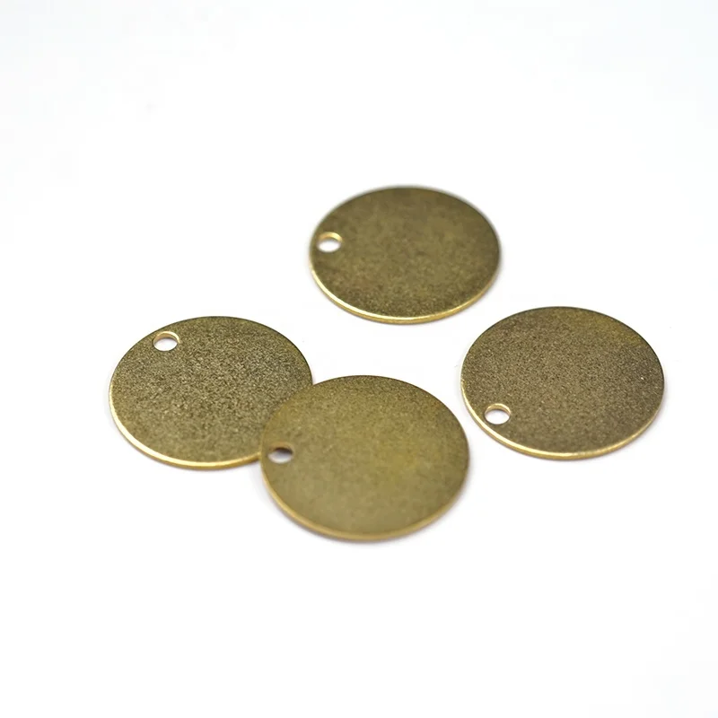 OEM Factory Custom Round Stamping Engraved Brass Valve Tags