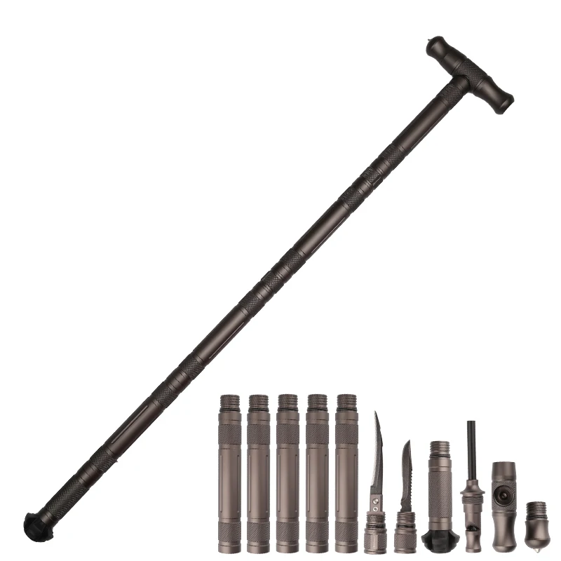 Walking Poles Outdoor Camping Defense Stick Safety Multi-Functional Home Rod Hiking Survival Tool