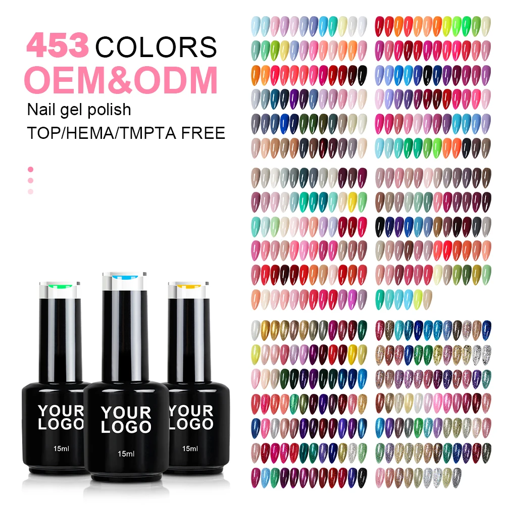 CX Beauty Factory Direct China 453 Colors Art Salon Uv Soak Off Gel Polish gel Nail Polish